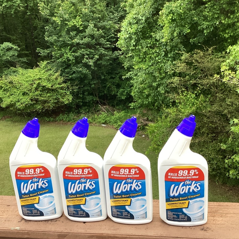 4 PACK, The Works Toilet Bowl Cleaner, Removes Stains, 24 Fl. Oz. bottles